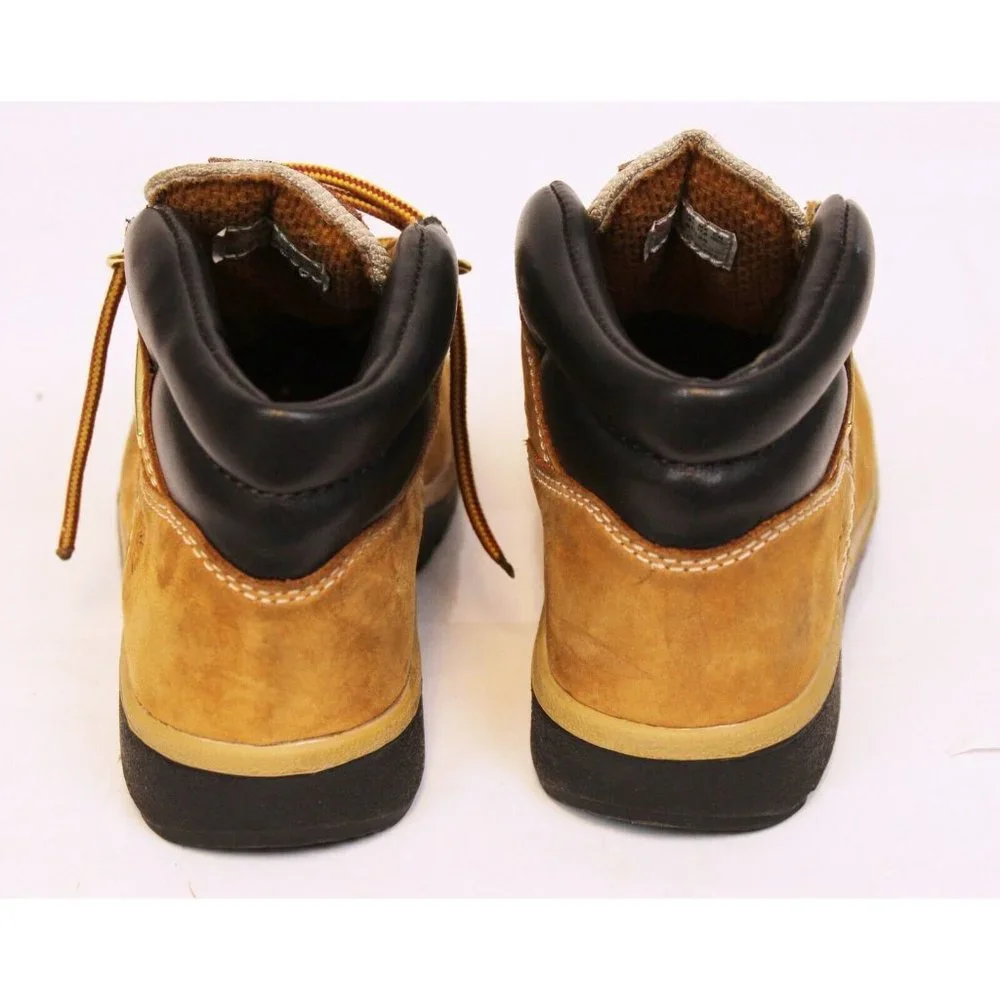 Timberland Baby Shoes sz 12 Tan Leather Hiking Boots Mesh Suede Walking Non-Slip